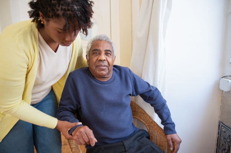Friendly elder care visit